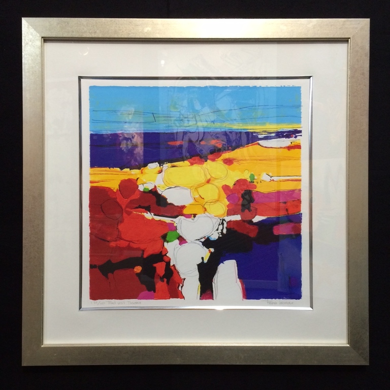 Frank Lejeune, zeefdruk met lijst : "First visit Toscane " verkocht voor € 120!