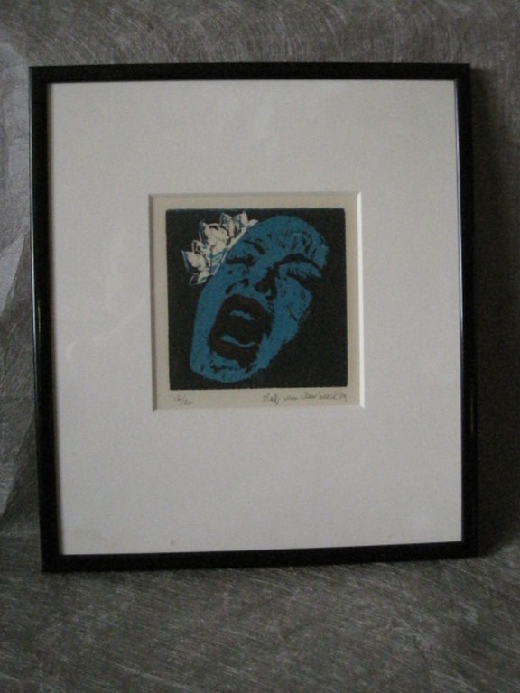 Olaf vd Beek (1941-) gelimit. houtsnede "Billie Holiday" handgesigneerd 16/25 kopen? Bied vanaf 1!