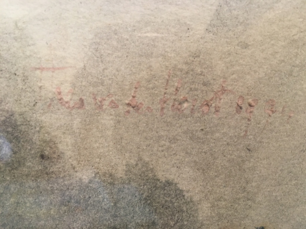 Kenmerkend acquarel v. Theo vd Horst 69x54cm+nette lijst: GEEN VERZENDKOSTEN NL kopen? Bied vanaf 40!