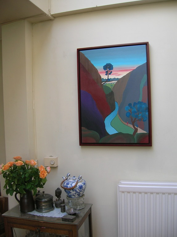 Hein van der Meij,olieverf op doek,Vrouw in kloof. kopen? Bied vanaf 125!