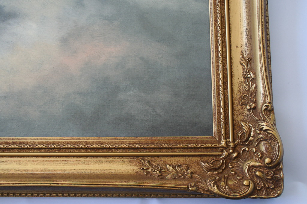 J. Verda (20e eeuw) - olieverf op doek - boerderij met molen aan het water kopen? Bied vanaf 80!