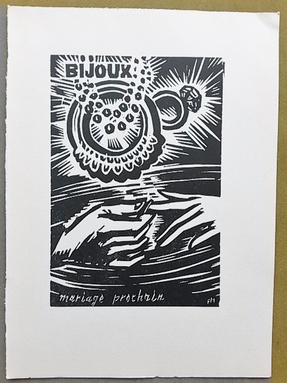 Frans Masereel, houtsnede: Bijouterie, Mariage Prochaine 1950 kopen? Bied vanaf 40!