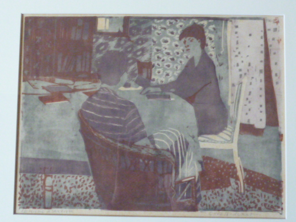 Otto B. de Kat - kleurenlinosnede - De conversatie kopen? Bied vanaf 250!