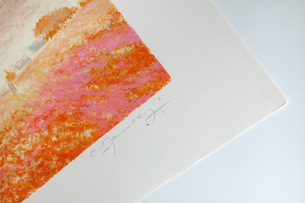 Claude Manoukian, ‘Impression orange‘,  lithografie handgesigneerd kopen? Bied vanaf 35!