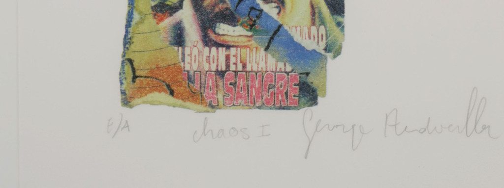 George Heidweiller: Zeefdruk, Chaos I - Ingelijst kopen? Bied vanaf 35!