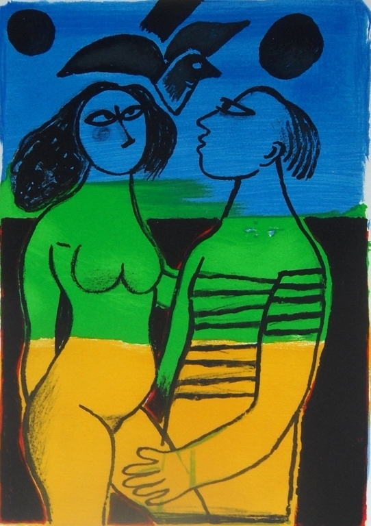 Corneille: vrouw en man (mooie litho) kopen? Bied vanaf 1!
