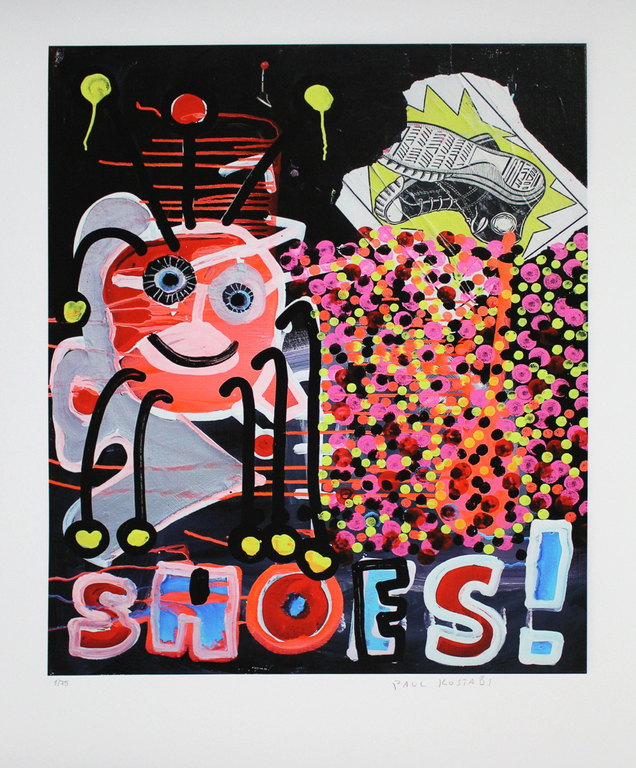 PAUL KOSTABI Gr Giclee SHOES Handgesigneerd verkocht voor € 55!