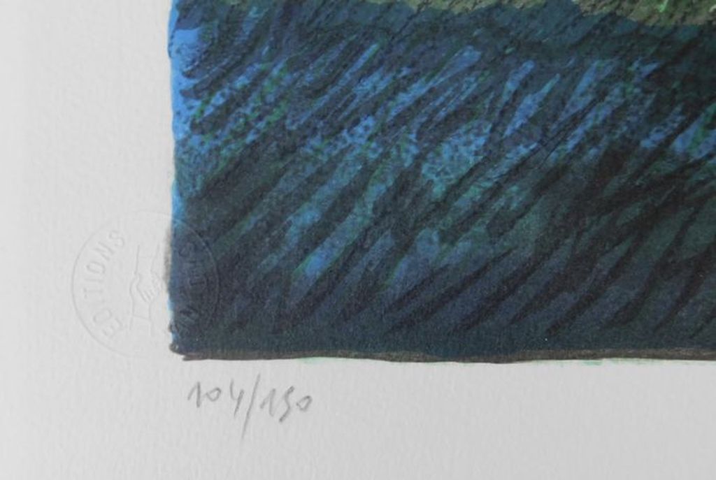 Guillaume Corneille - kleurenlitho - La Reine du Monde: L'oiseau bleu kopen? Bied vanaf 165!