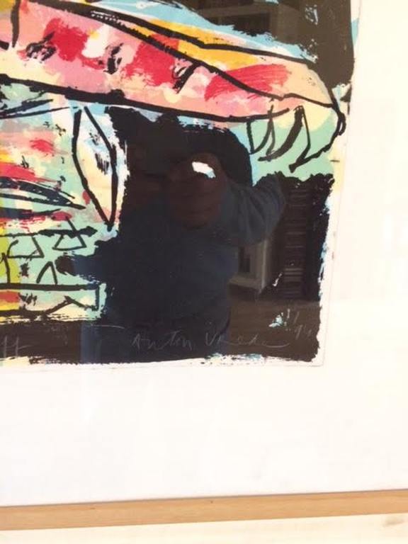 Anton Vrede  Grote Zeefdruk Titel  The old Hag  Ingelijst kopen? Bied vanaf 57!