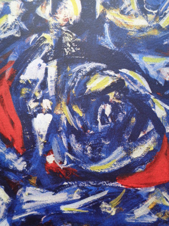 WOLVECAMP, Gelimiteerde en HANDGESIGNEERDE Zeefdruk Abstracte compositie 1991 kopen? Bied vanaf 199!