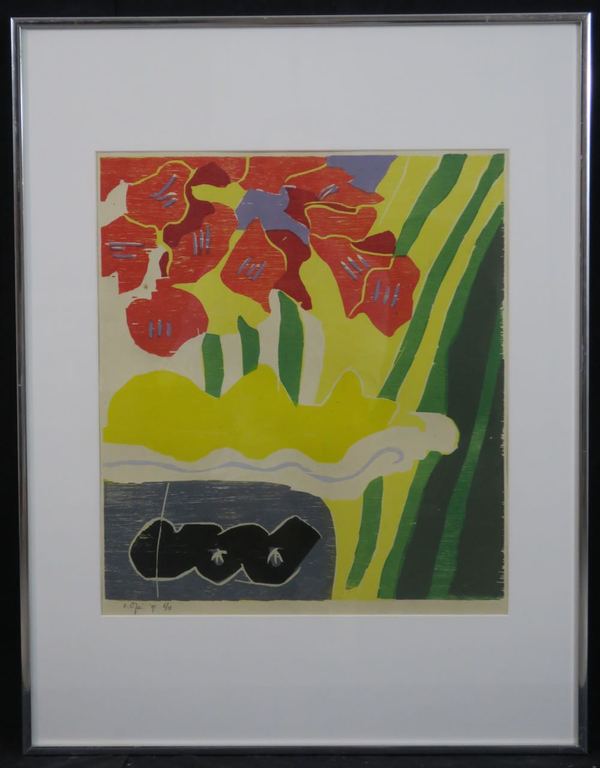 Vincent van Ojen: Lino, Gladiolen - Ingelijst kopen? Bied vanaf 55!