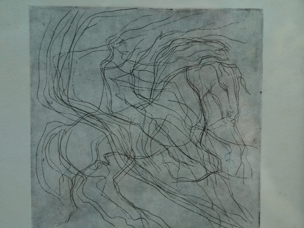 Ets – Man op Paard – Gesigneerd – Ingelijst – ca 1940 kopen? Bied vanaf 1!