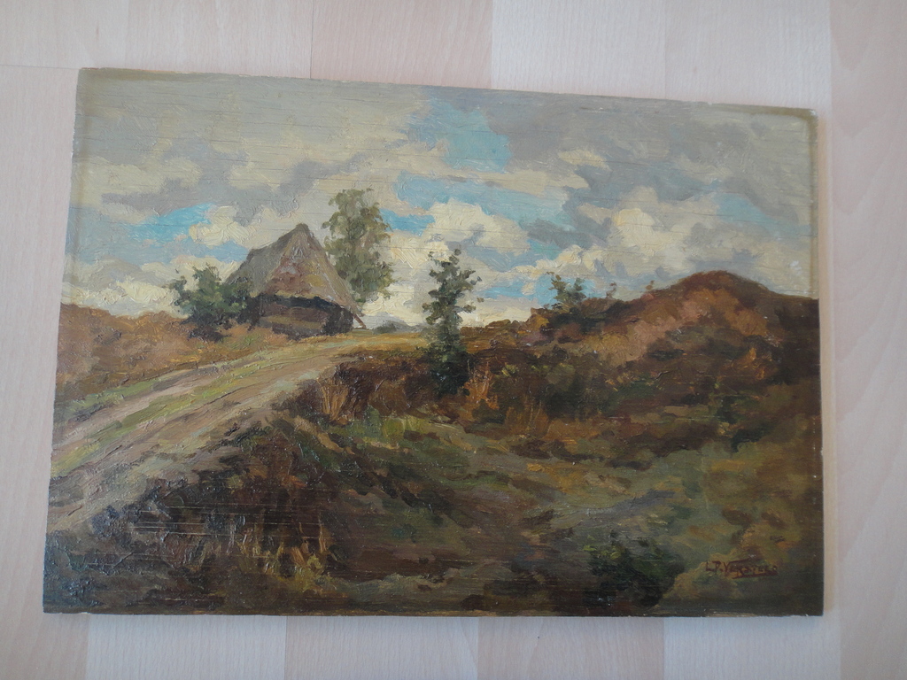 Leonard Pieter Versteeg, olieverf op doek, heidelandschap met bloeiende brem kopen? Bied vanaf 1!