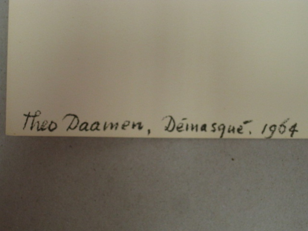 Theo Daamen (1939-) litho "Demasque" 1964 kopen? Bied vanaf 1!