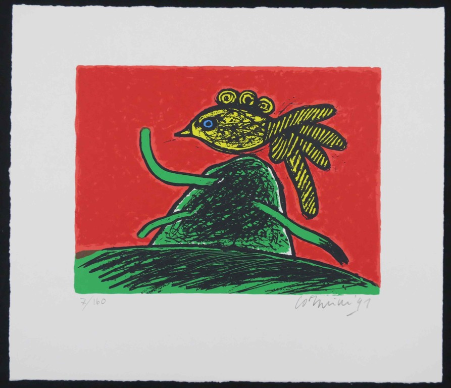 Corneille: Portfolio met 3 zeefdrukken in bijpassende map, Triologie kopen? Bied vanaf 200!