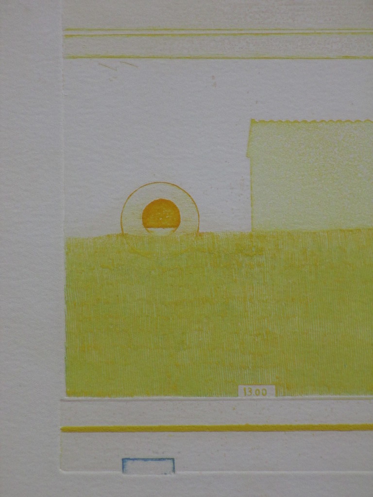 Eduard Flor, Compositie in geelgroen, Kleurets kopen? Bied vanaf 30!