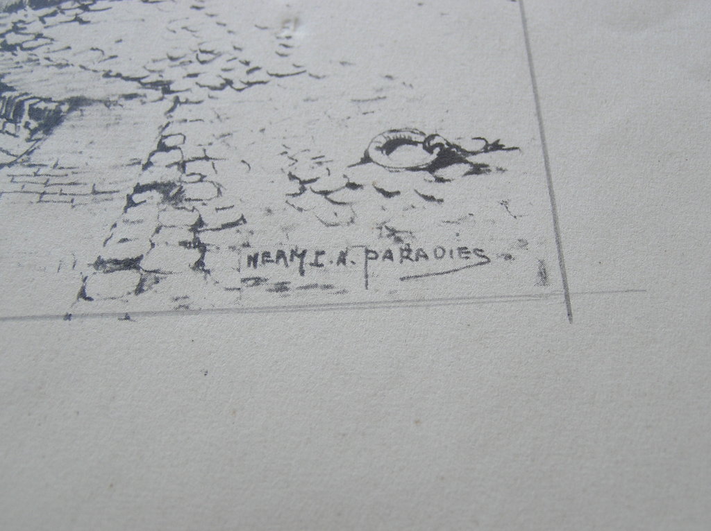 Pentekening Stadsgezicht Herman C.A. Paradies kopen? Bied vanaf 18!