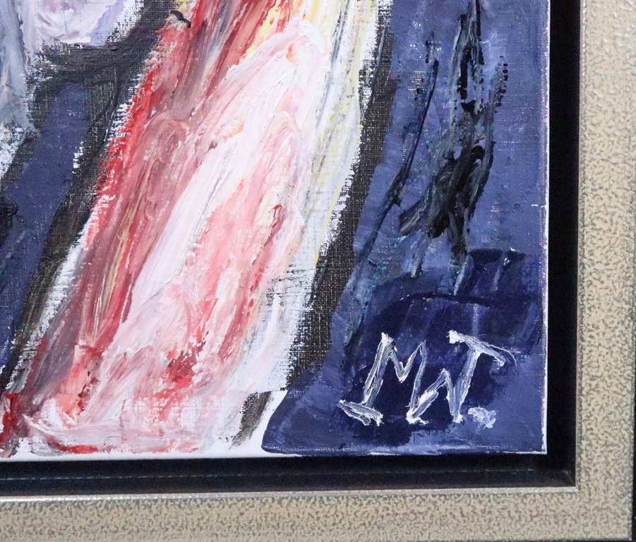 Martin van Wordragen: Olieverf op doek, Straatzanger - Ingelijst kopen? Bied vanaf 600!