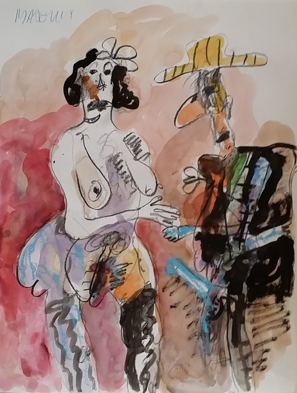 Schilder en zijn model verkocht voor € 225!