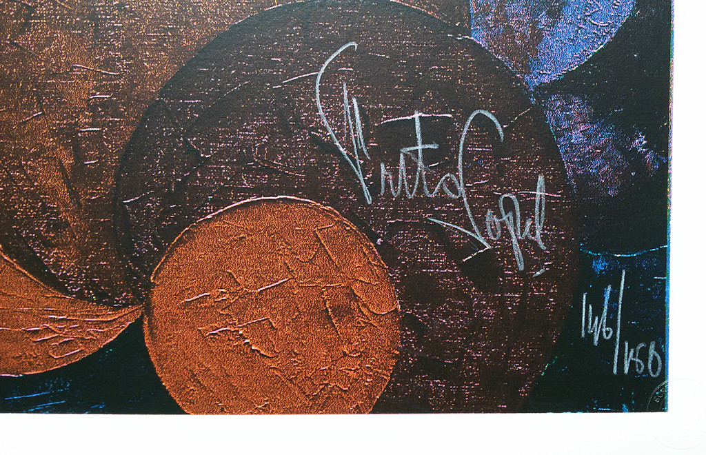 Futuristisch landschap, zeefdruk (groot) kopen? Bied vanaf 40!