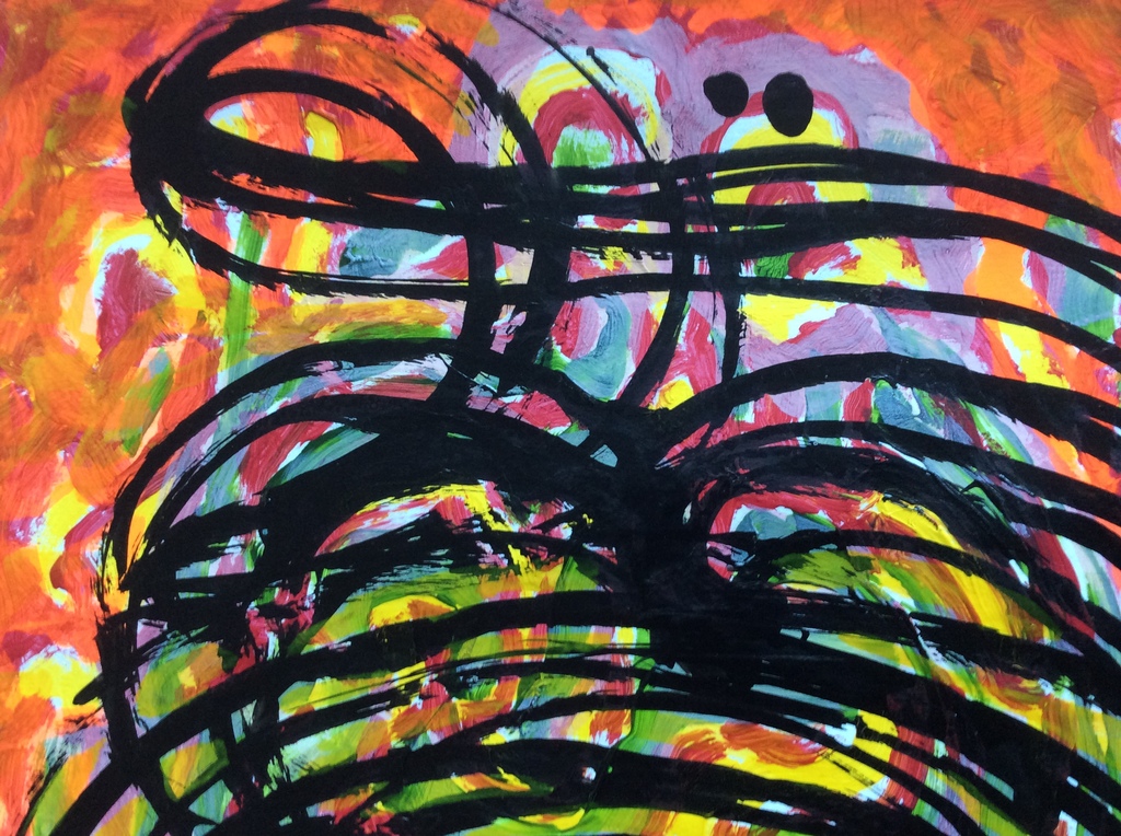 Jack Vissers - Le Couple - inkt en acryl op papier kopen? Bied vanaf 1!