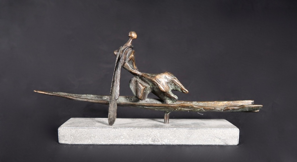 John Deckers: Bronzen beeld, Figuur op boot kopen? Bied vanaf 1!