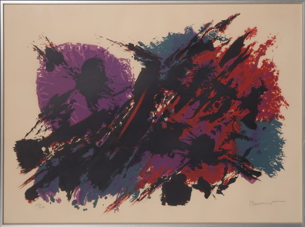 Alfred Manessier: Litho, Vietnam - Ingelijst verkocht voor € 50!