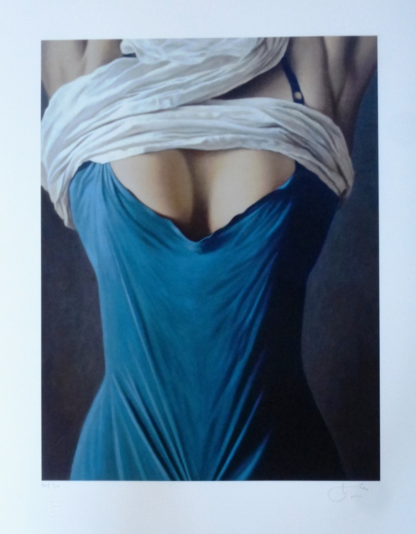 Willi Kissmer, giclee: blauw gewaad, 2013, handgesigneerd en genummerd kopen? Bied vanaf 150!