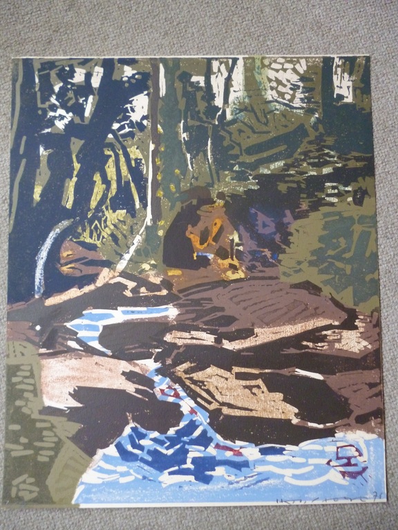 Hein Stork-Linosnede-Bosbeek verkocht voor € 125!