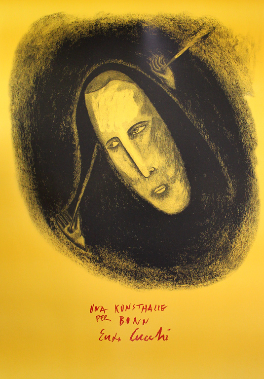 ENZO CUCCHI, kleurenlithografie, 1983 verkocht voor € 35!