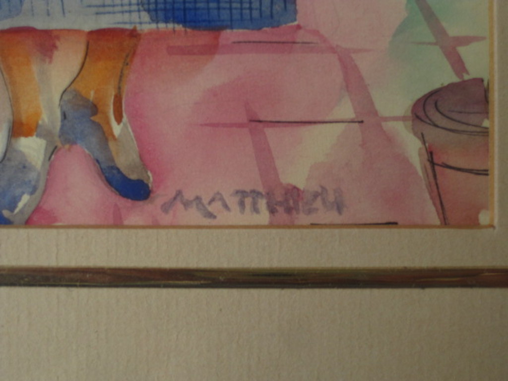 Matthieu Wiegman 1886-1971 Bergense School 1940 aquarel "Zusters van Maria" ges. kopen? Bied vanaf 1!