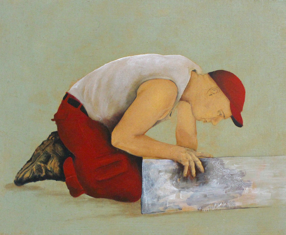 Henk Olijve, olieverf op paneel, untitled kopen? Bied vanaf 199!