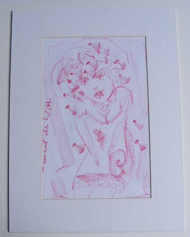 Onbekende kunstenaar, tekening, lady kopen? Bied vanaf 1!