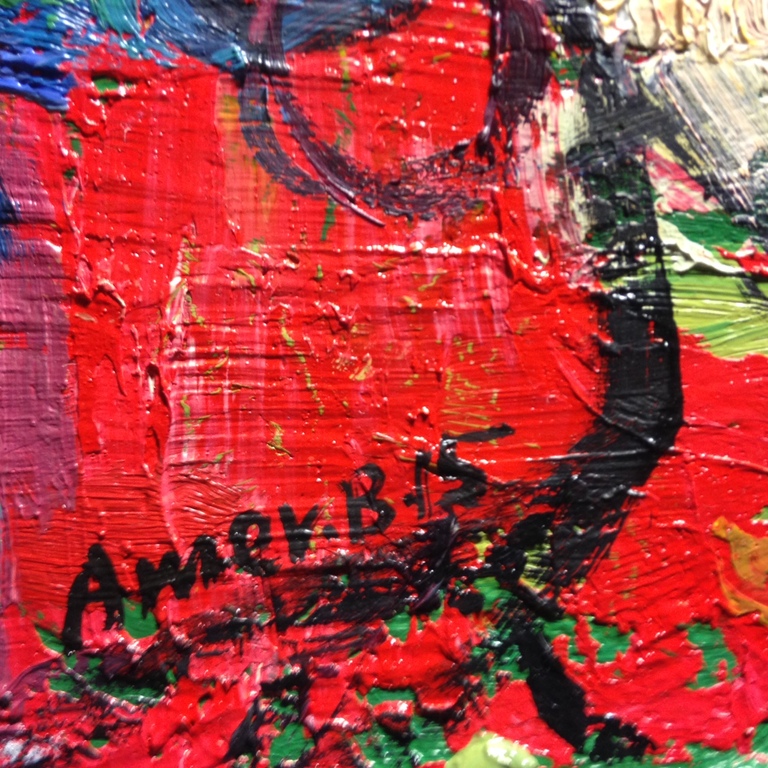 Hoop van Amer Bader; olie op canvas;  kopen? Bied vanaf 45!