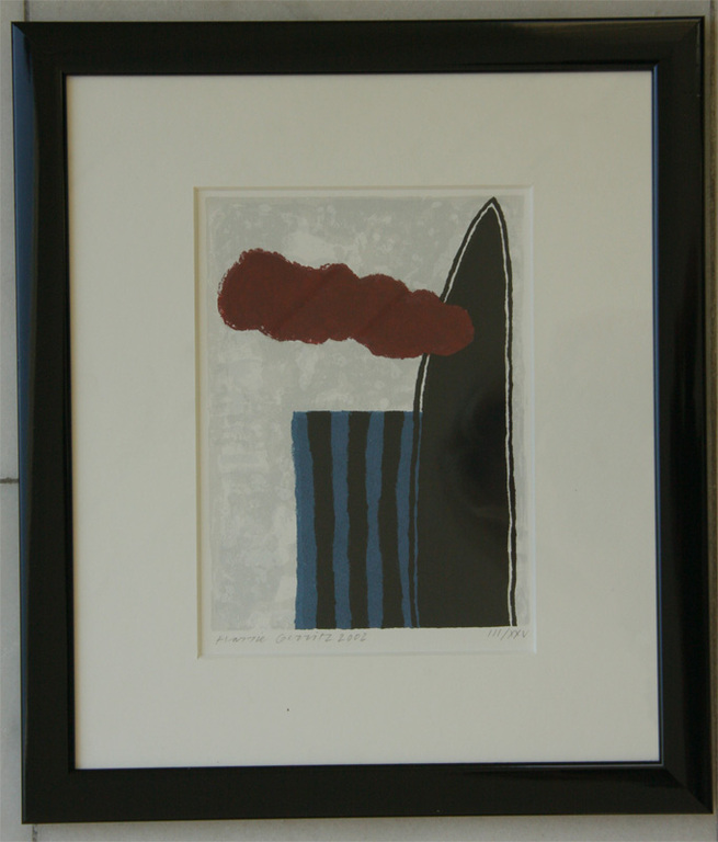 Harrie Gerritz, zeefdruk in lijst, zonder titel verkocht voor € 85!