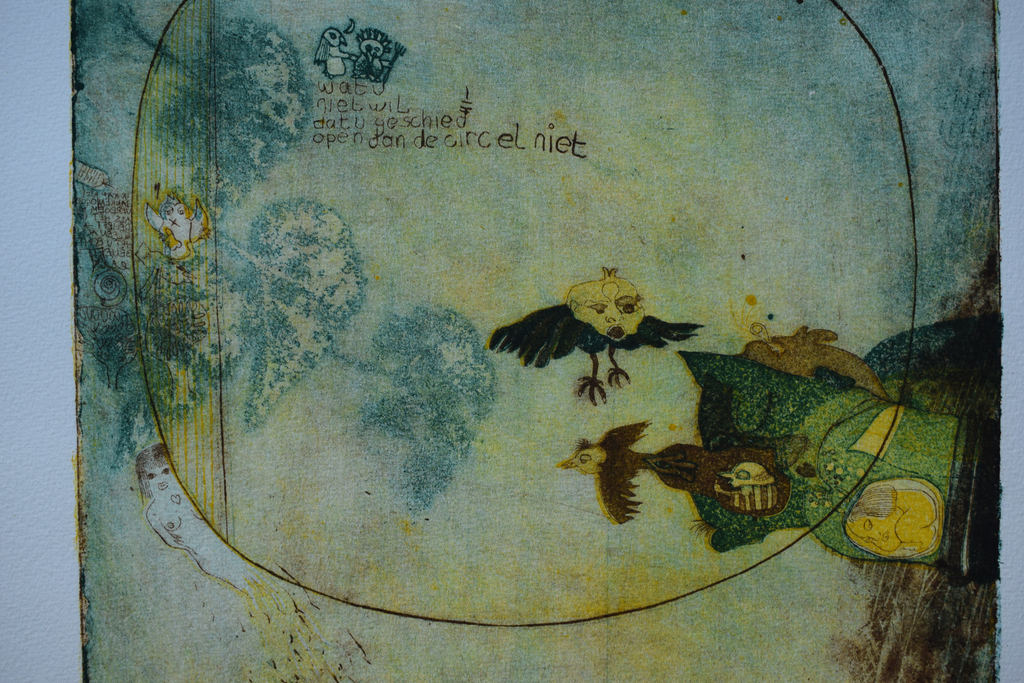 Michel F. van Overbeeke, ets, # GESLOTEN CIRKEL # 1979, mint- kopen? Bied vanaf 85!