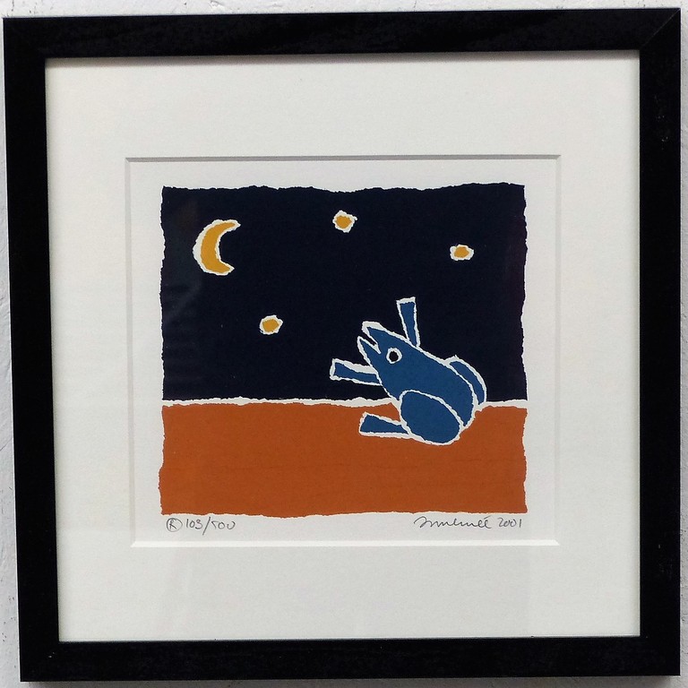 Hans Innemee,Zeefdruk op papier, Ingelijst,Handgesigneerd,Titel Frog. kopen? Bied vanaf 50!