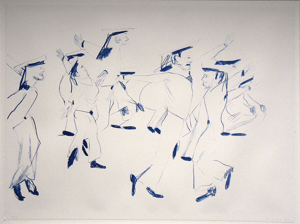 Emo Verkerk, zeefdruk uit 1989, matrozen. kopen? Bied vanaf 65!