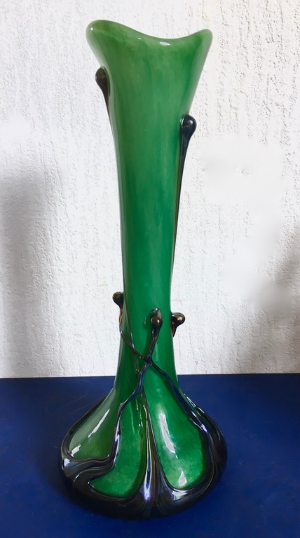 Jean Michel Operto voor Biot - groene Art Nouveau stijl vaas kopen? Bied vanaf 29!