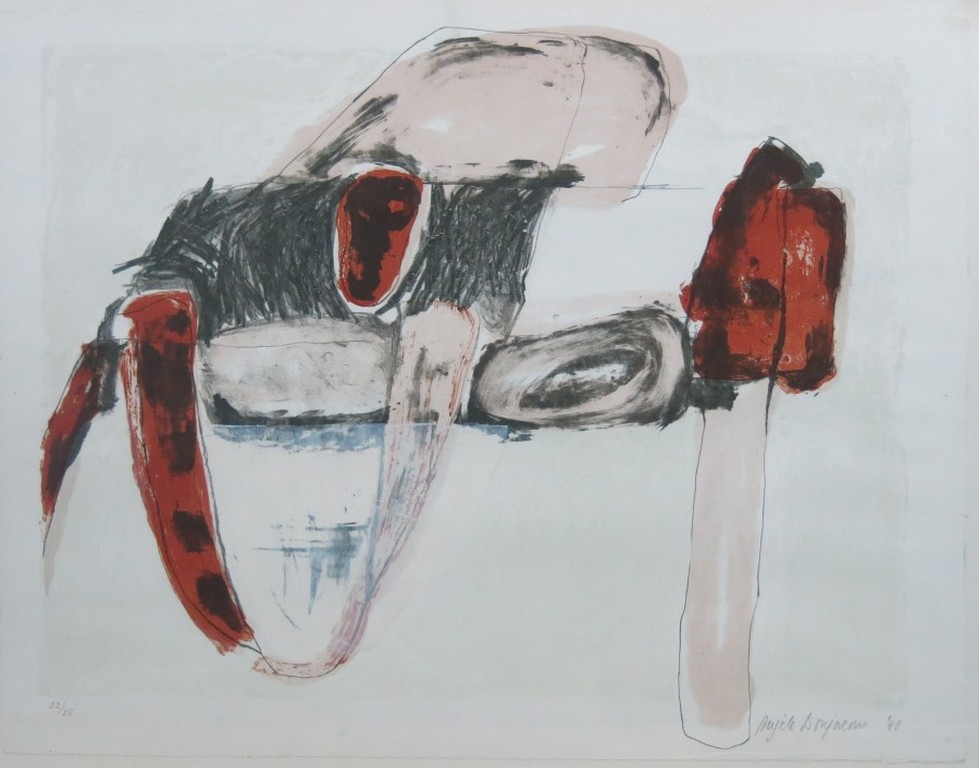 Angele Donjacour: Litho, Zonder titel - Ingelijst verkocht voor € 61!