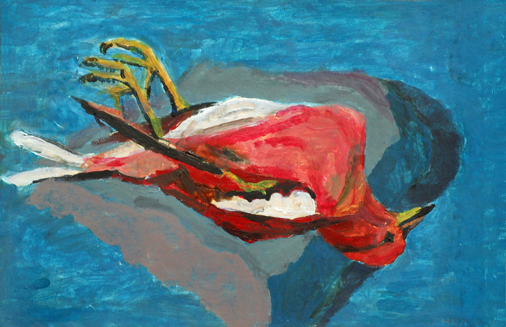 Hans Ebeling Koning, acrylverf op papier, verdriet. kopen? Bied vanaf 50!