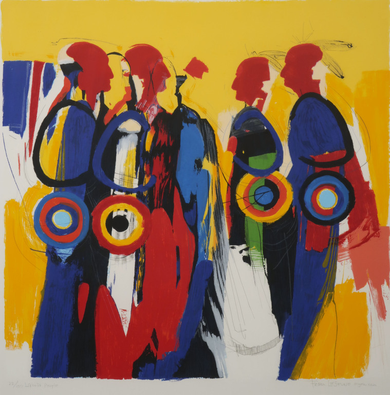 Frank Lejeune: Zeefdruk, Lakota people - Ingelijst (Groot) kopen? Bied vanaf 50!