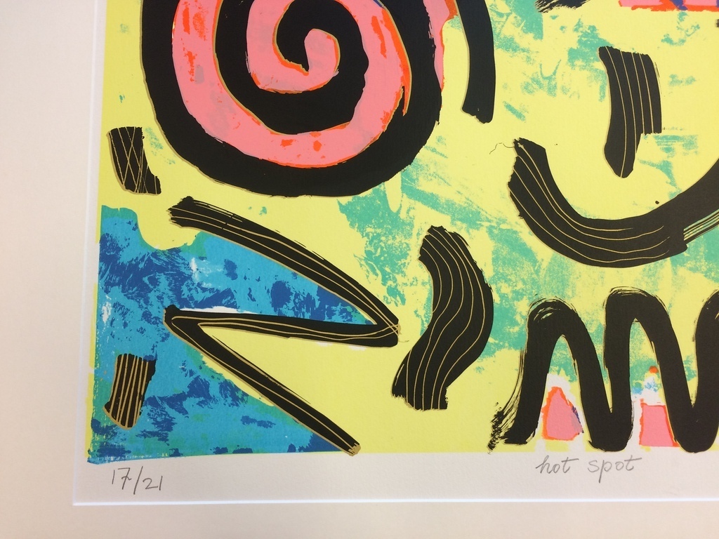 Bettina Lopetro, grote zeefdruk Hot Spot, 17/21 kopen? Bied vanaf 35!