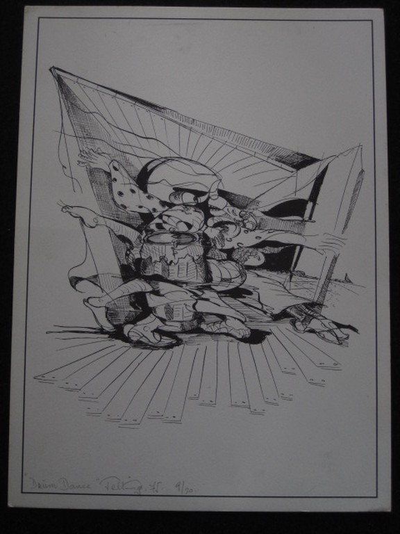Suriname expressionist Quintus J. Telting 1931-2003 Limtd Litho Drum Dance 9/20  kopen? Bied vanaf 1!