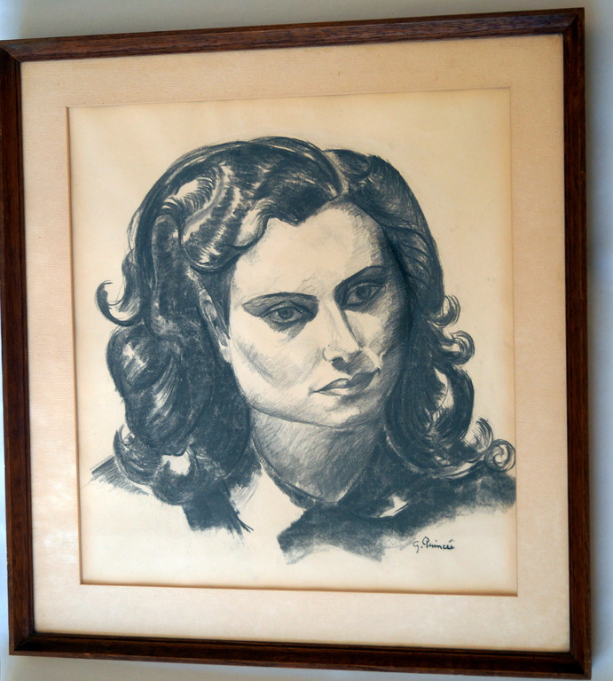 Gerard Princée (1908-1999), houtskool op papier, z.t. verkocht voor € 75!