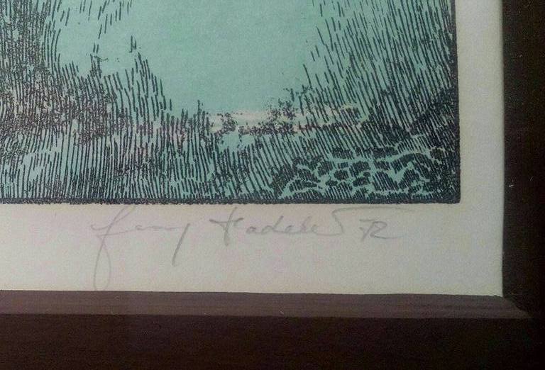 LAATSTE KEER: Georg Hadeler, ingelijste litho 'Blauwe tor', épreuve d'artiste kopen? Bied vanaf 45!