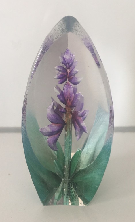 Mats Jonasson voor Maleras - kristallen presse papier blauwe Orchidee kopen? Bied vanaf 28!