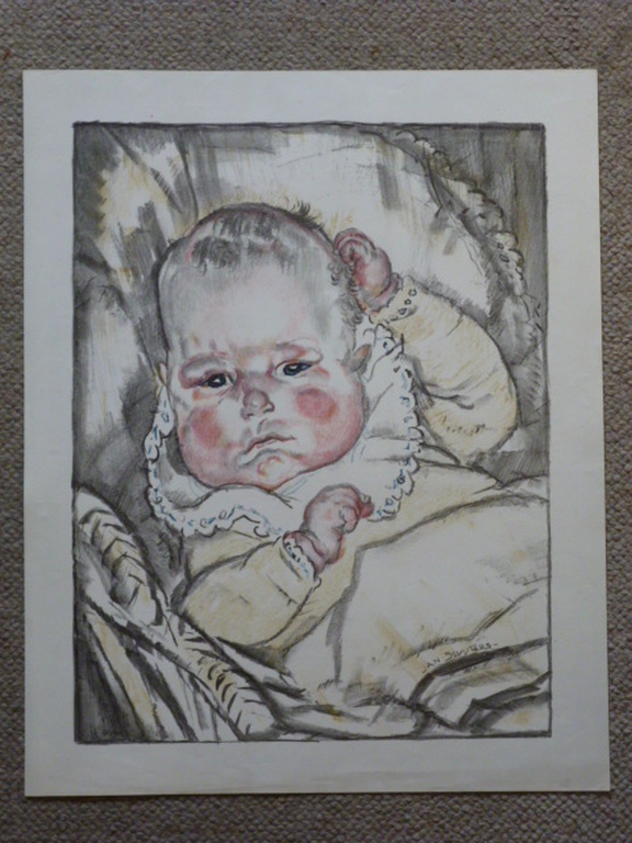 Jan Sluijters - kleurenlitho - babyportret kopen? Bied vanaf 25!