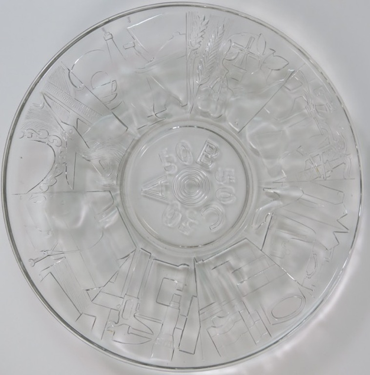 G.J. Thomassen voor Leerdam: Glas, ABC-jubileum bord kopen? Bied vanaf 1!