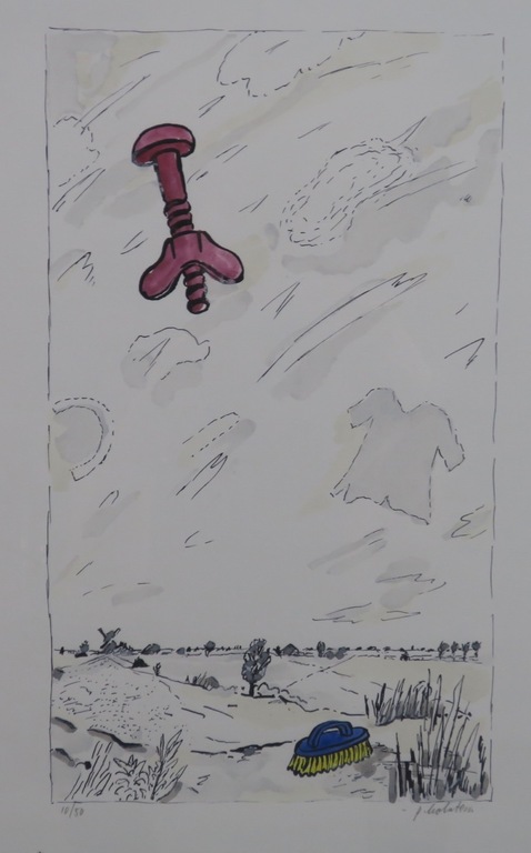 Pieter Holstein: Handgekleurde Litho, Z.T. landschap - Ingelijst kopen? Bied vanaf 35!